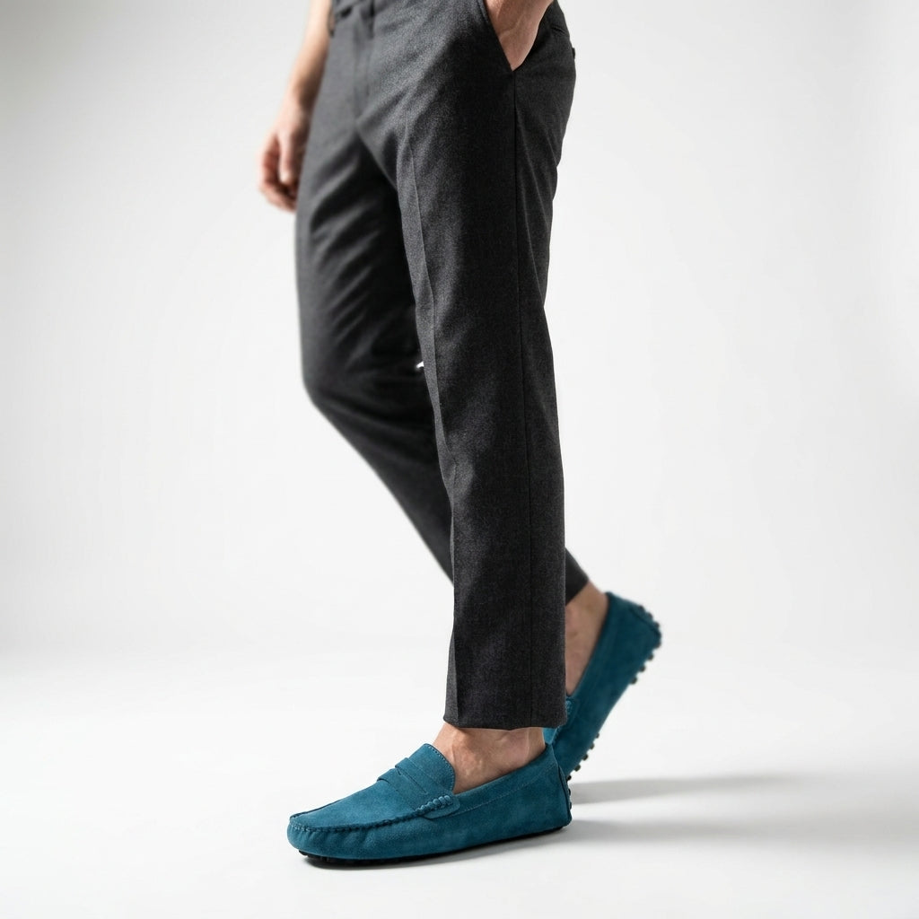 Eleganckie Loafersy Męskie z Zamszu
