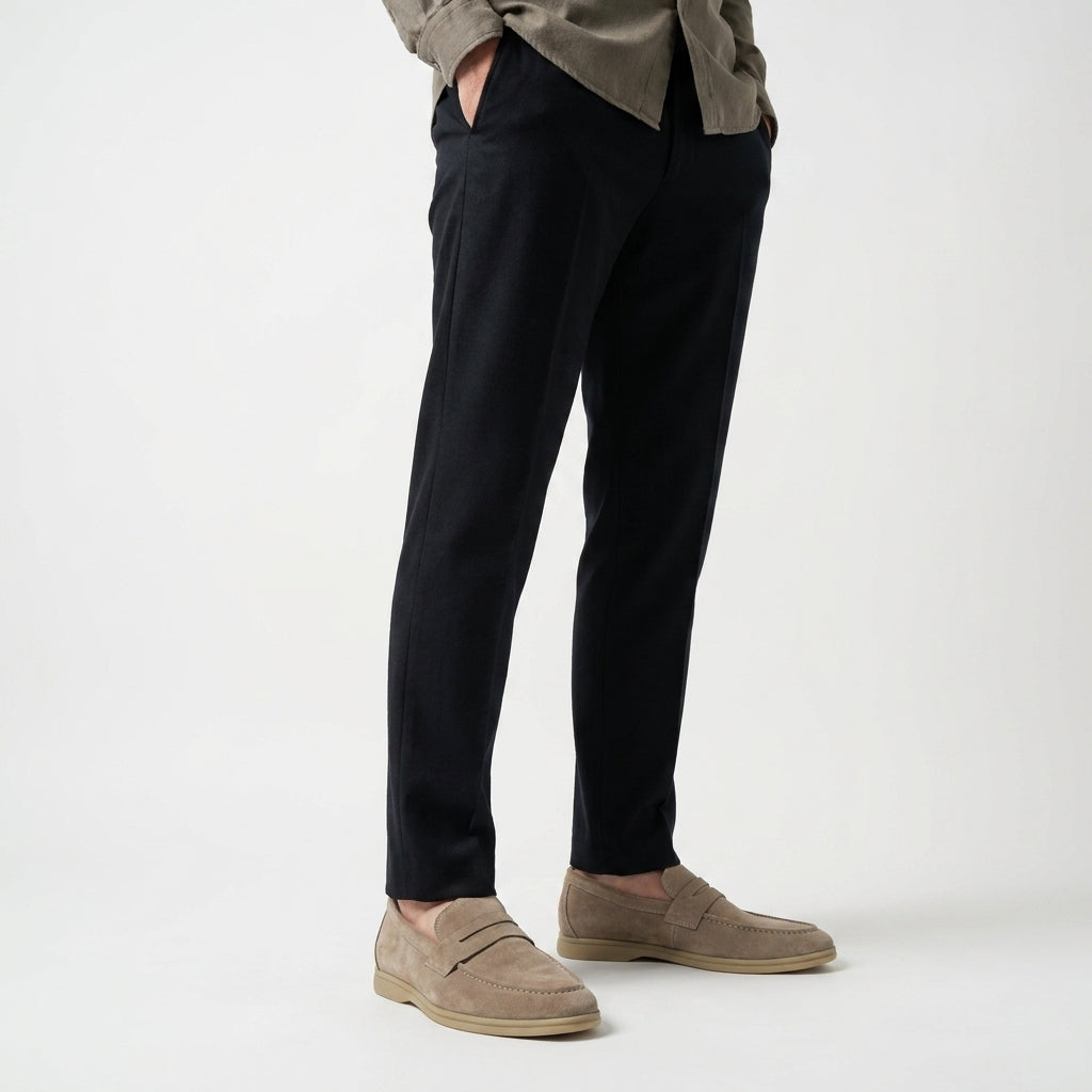 Mokasyny męskie zamszowe lekkie wygodne smart casual