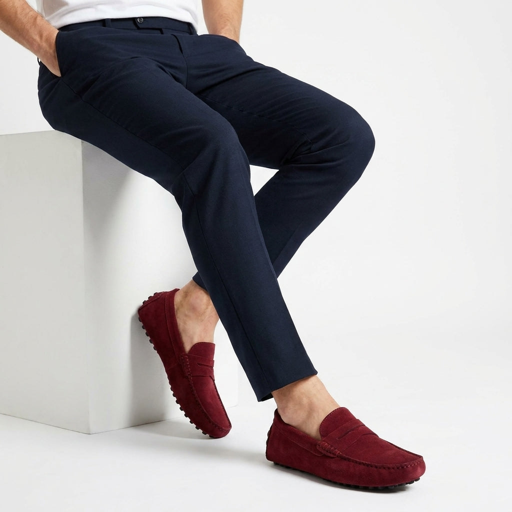 Eleganckie Loafersy Męskie z Zamszu