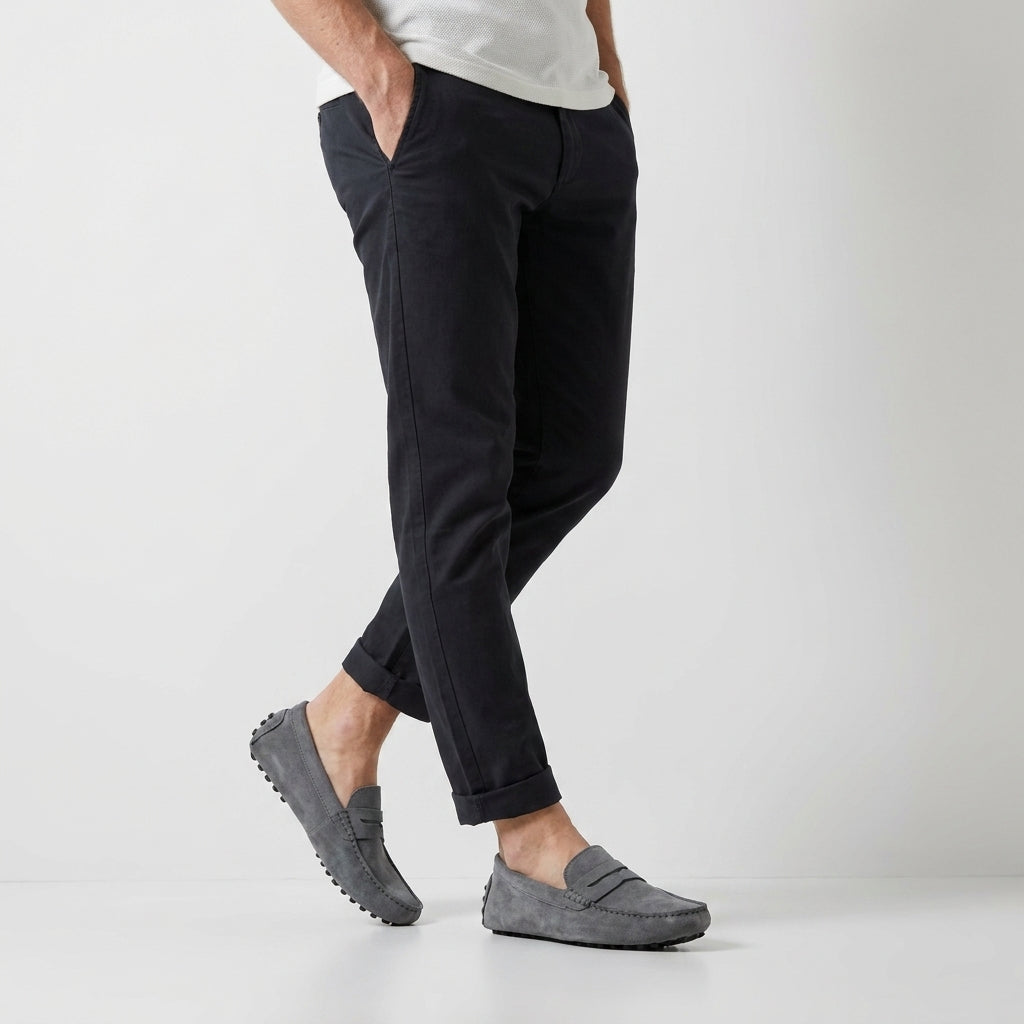 Eleganckie Loafersy Męskie z Zamszu