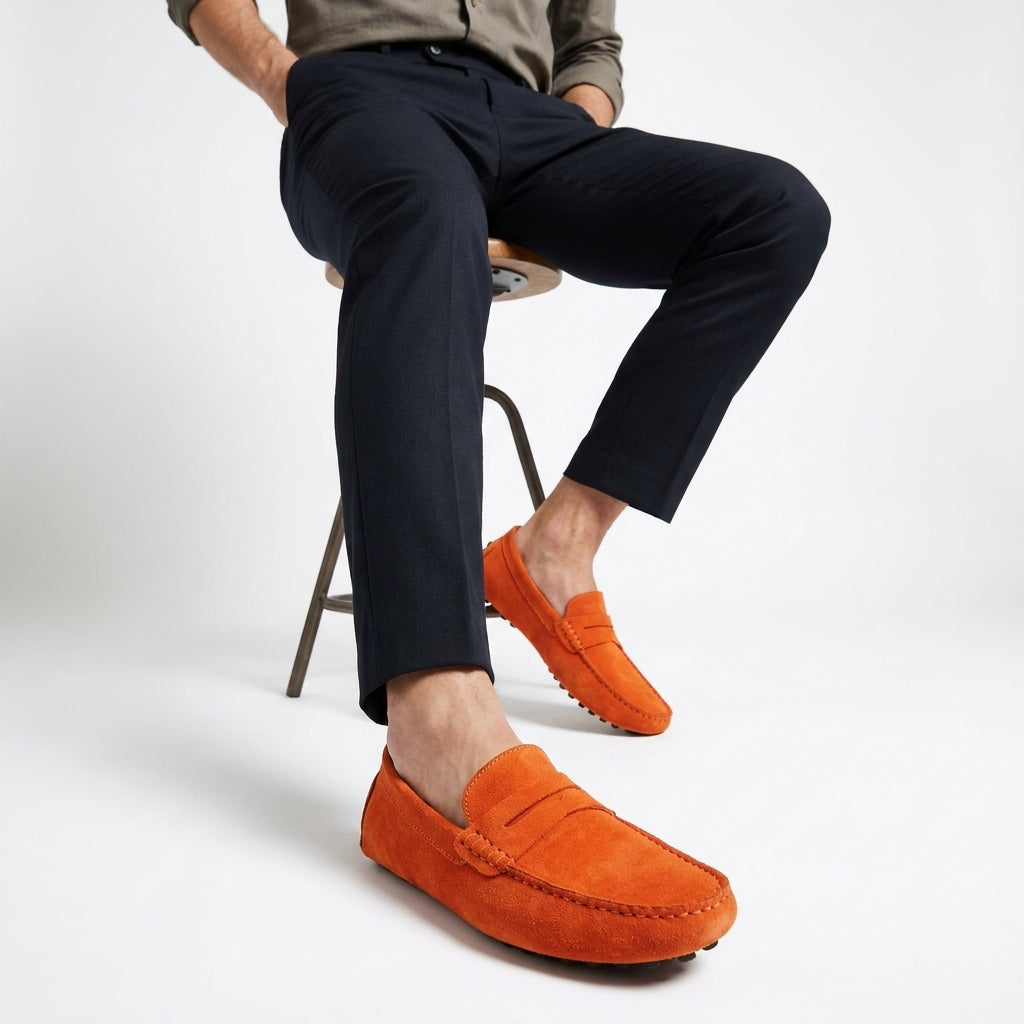 Eleganckie Loafersy Męskie z Zamszu
