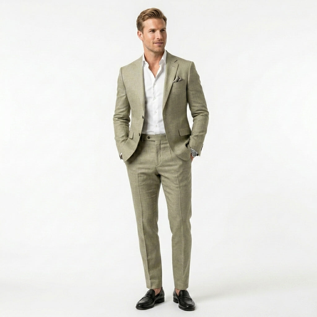 Garnitur męski slim fit dwuczęściowy na wesele i do pracy