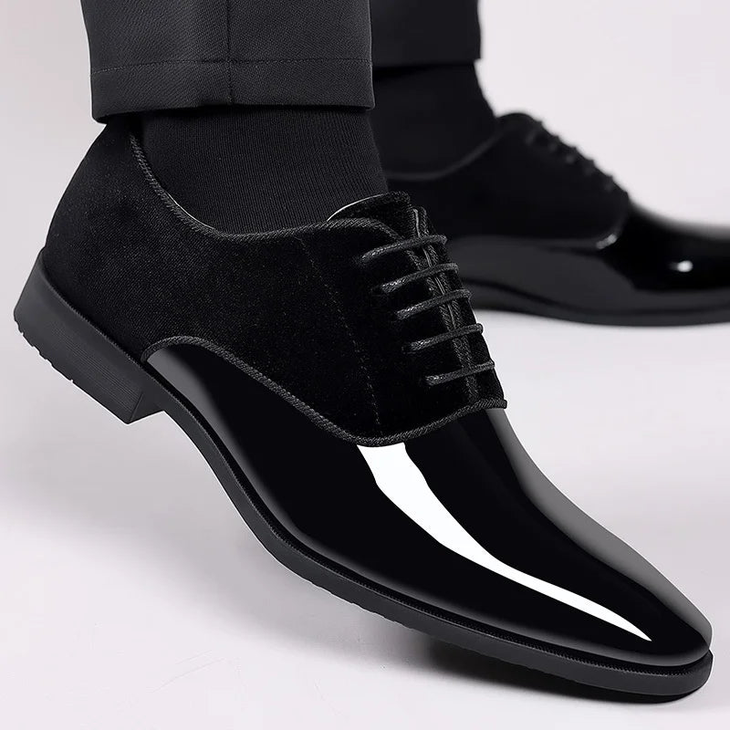 Lakierowane buty męskie eleganckie wizytowe na wesele