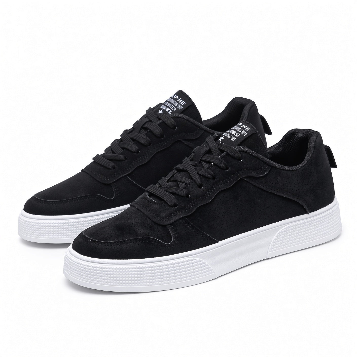 Sneakersy męskie casual na grubej białej podeszwie