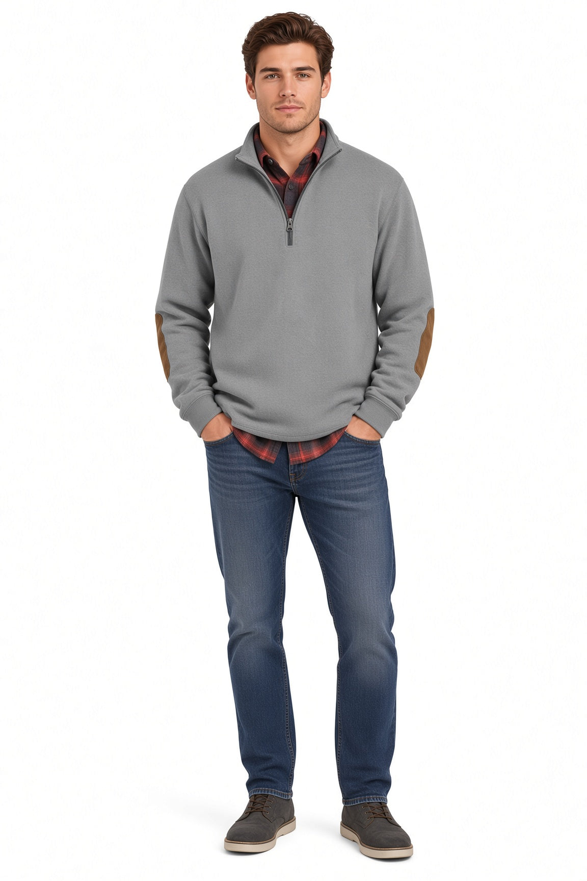 Sweter męski polarowy casualowy na co dzień