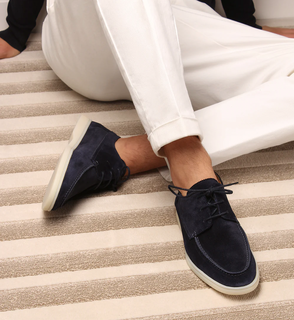 Sznurowane buty męskie w stylu mokasynów