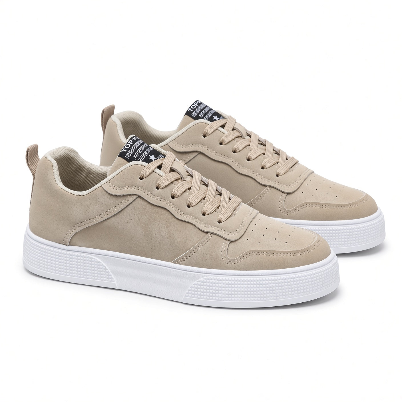 Sneakersy męskie casual na grubej białej podeszwie