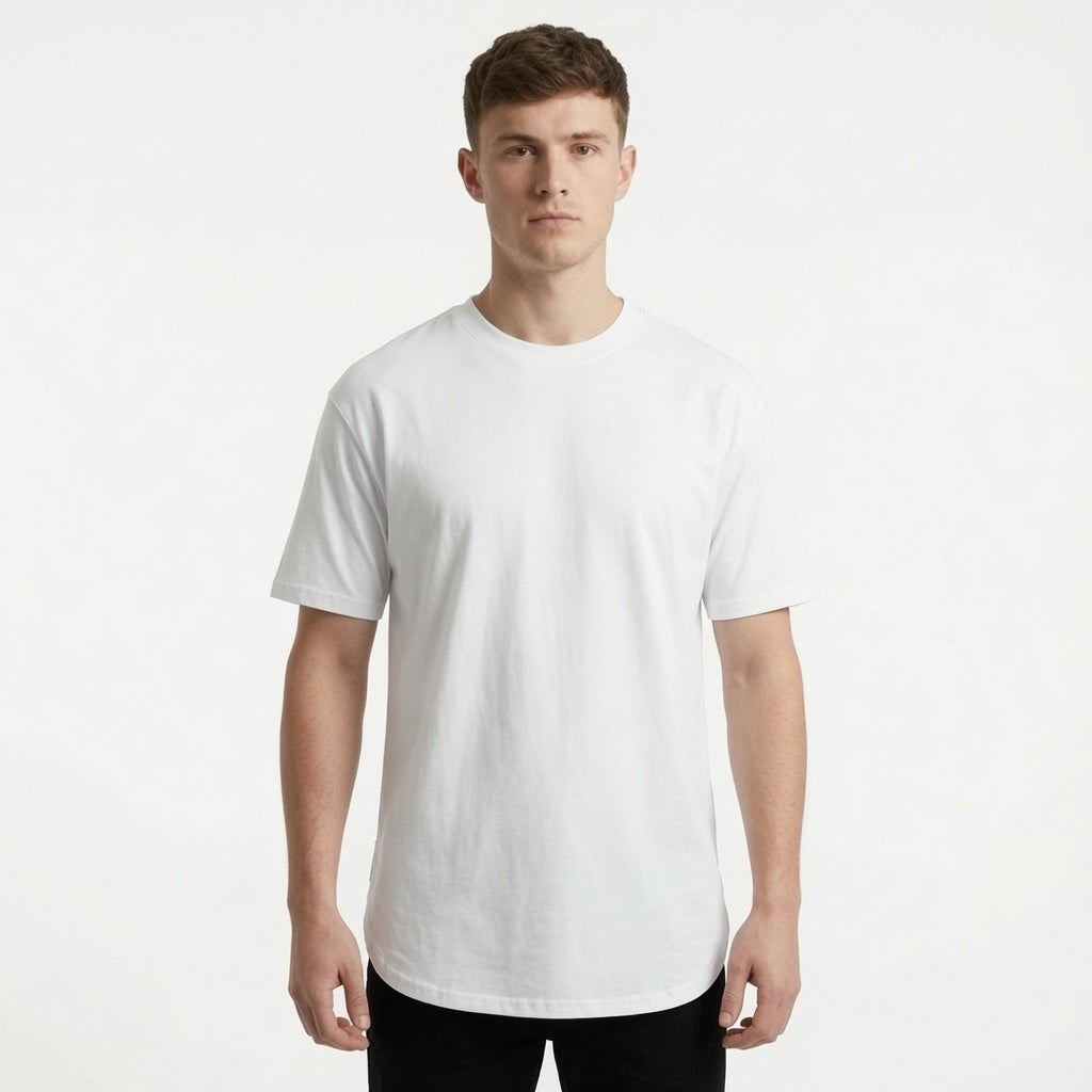 Oversizowy t-shirt męski z obniżonymi ramionami