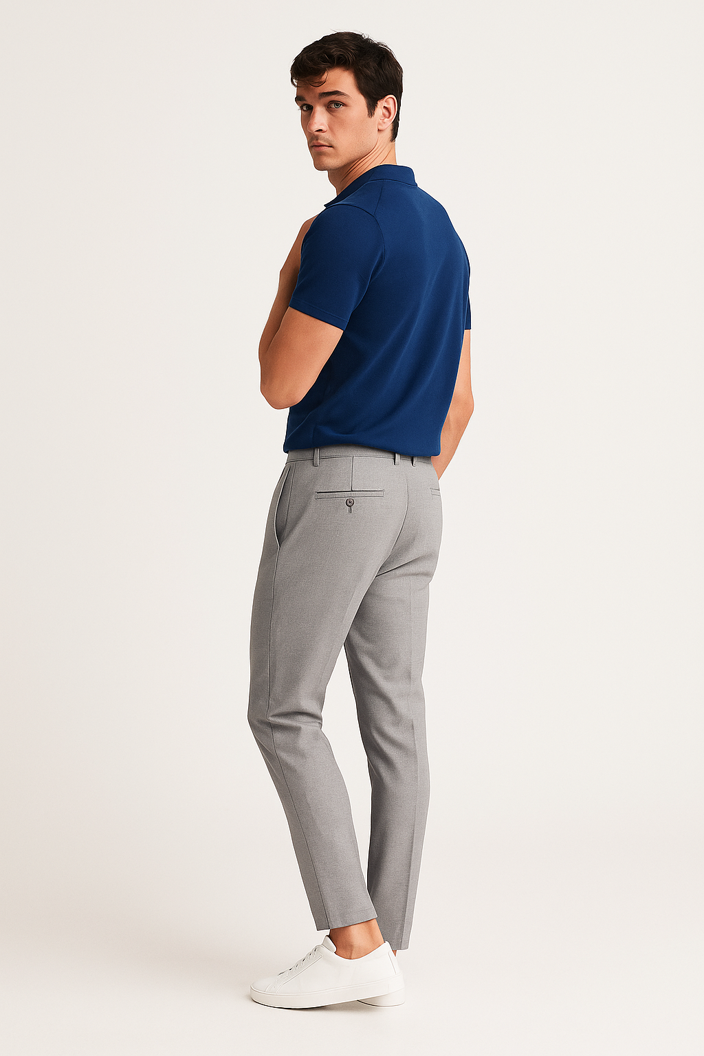 Klasyczne Spodnie Męskie Slim Leg