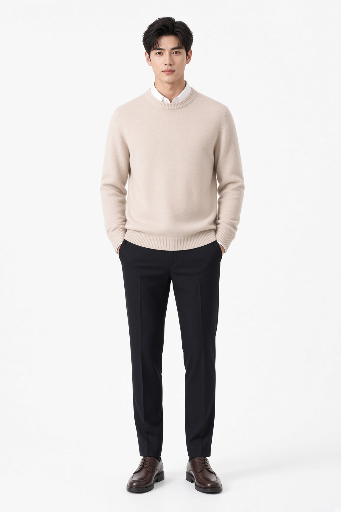 Elegancki sweter męski z kaszmiru na co dzień