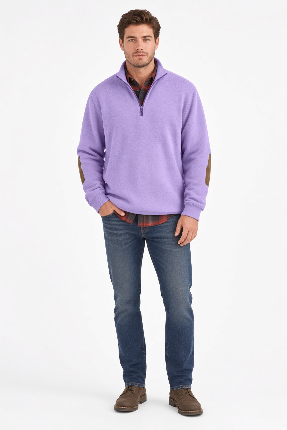 Sweter męski polarowy casualowy na co dzień