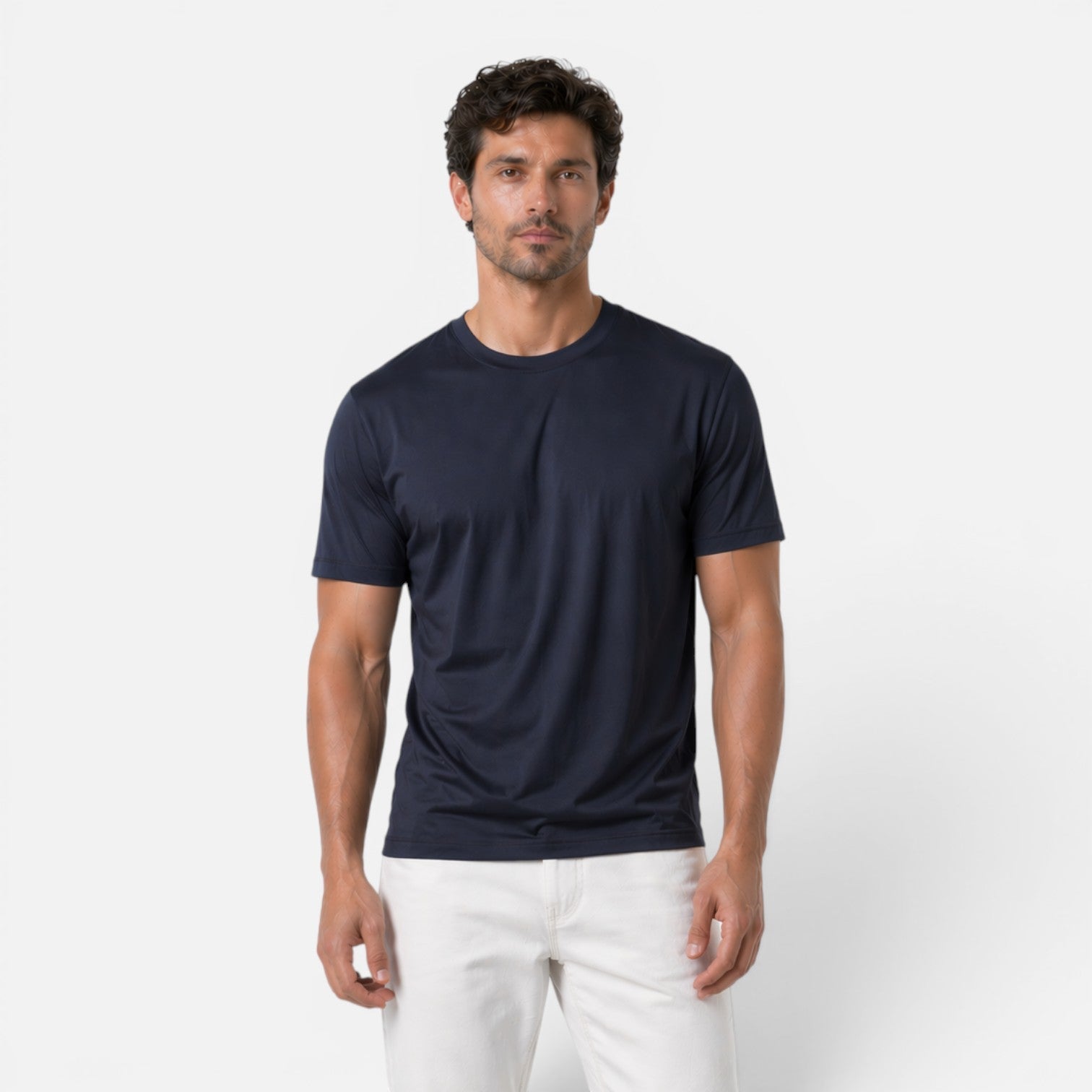 Męski Lekki T-shirt Chłodzący z Okrągłym Dekoltem