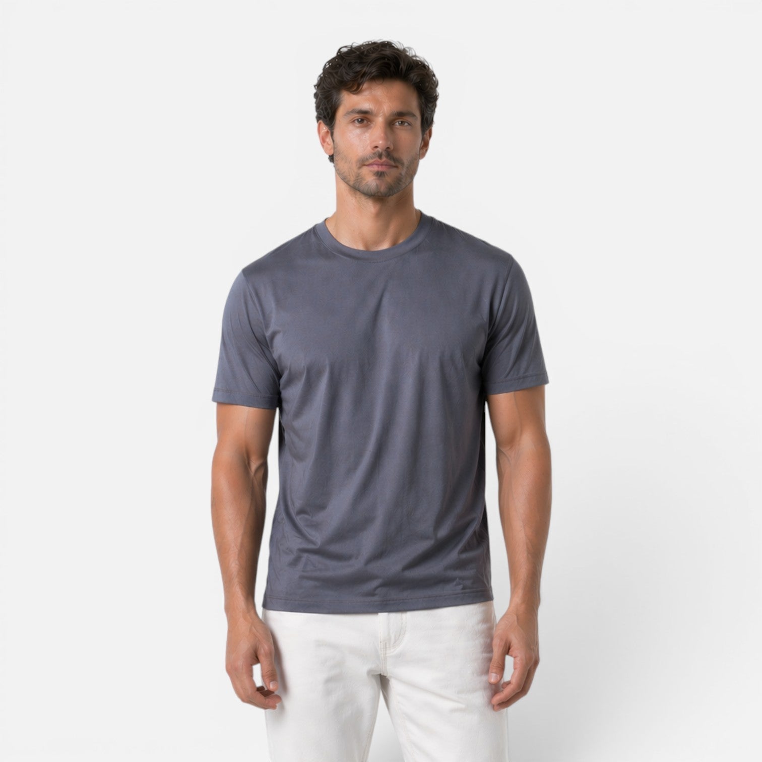 Męski Lekki T-shirt Chłodzący z Okrągłym Dekoltem