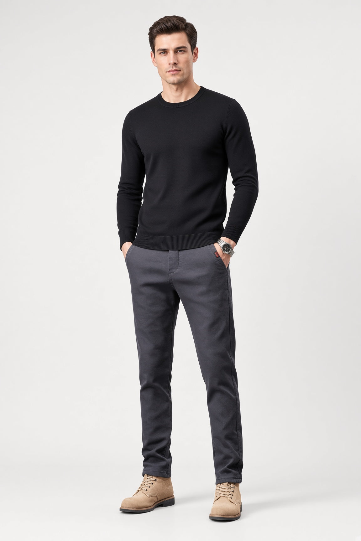 Męskie spodnie slim fit