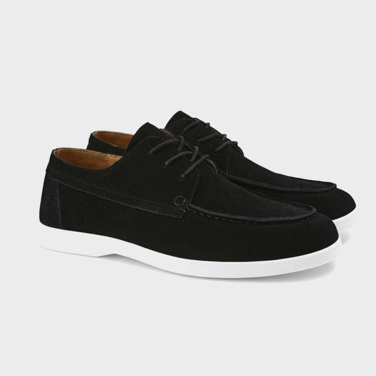 Zamszowe Sznurowane Buty Męskie