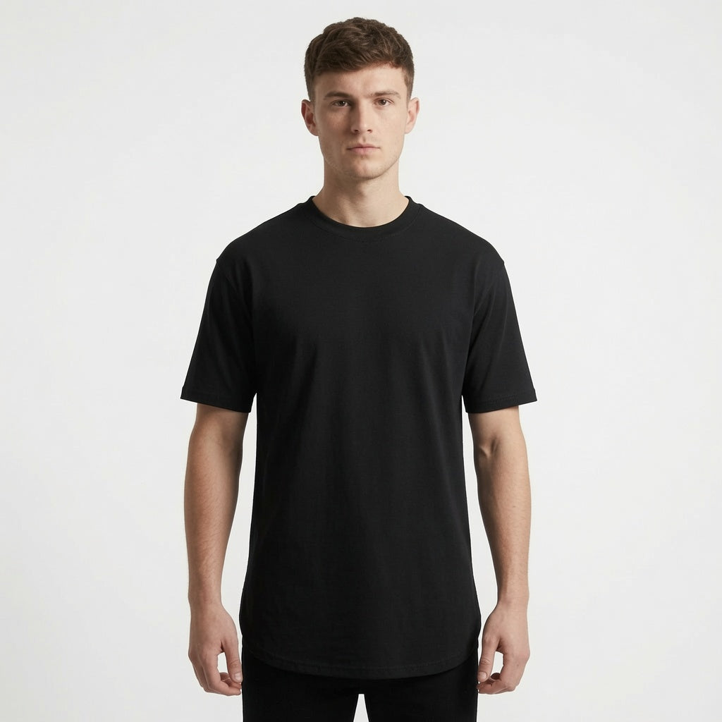 Oversizowy t-shirt męski z obniżonymi ramionami