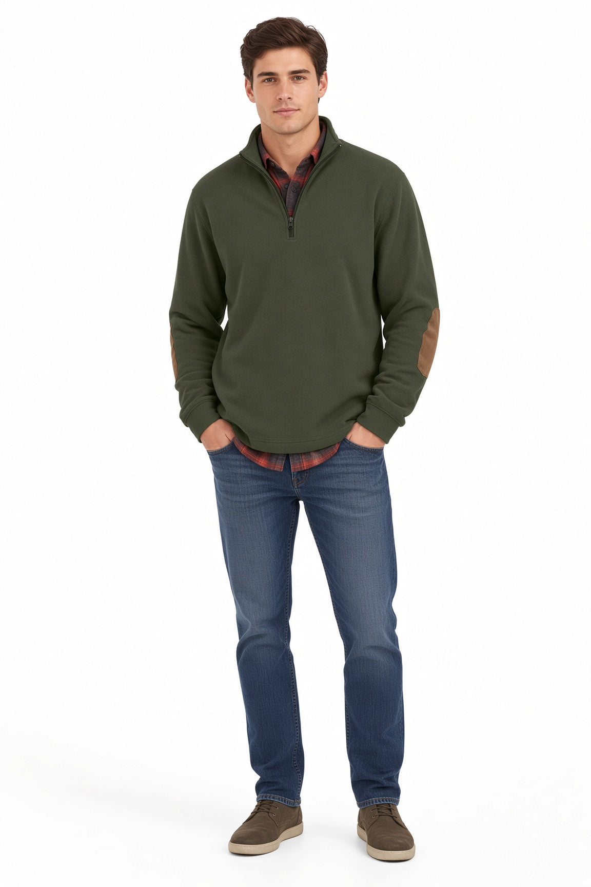 Sweter męski polarowy casualowy na co dzień