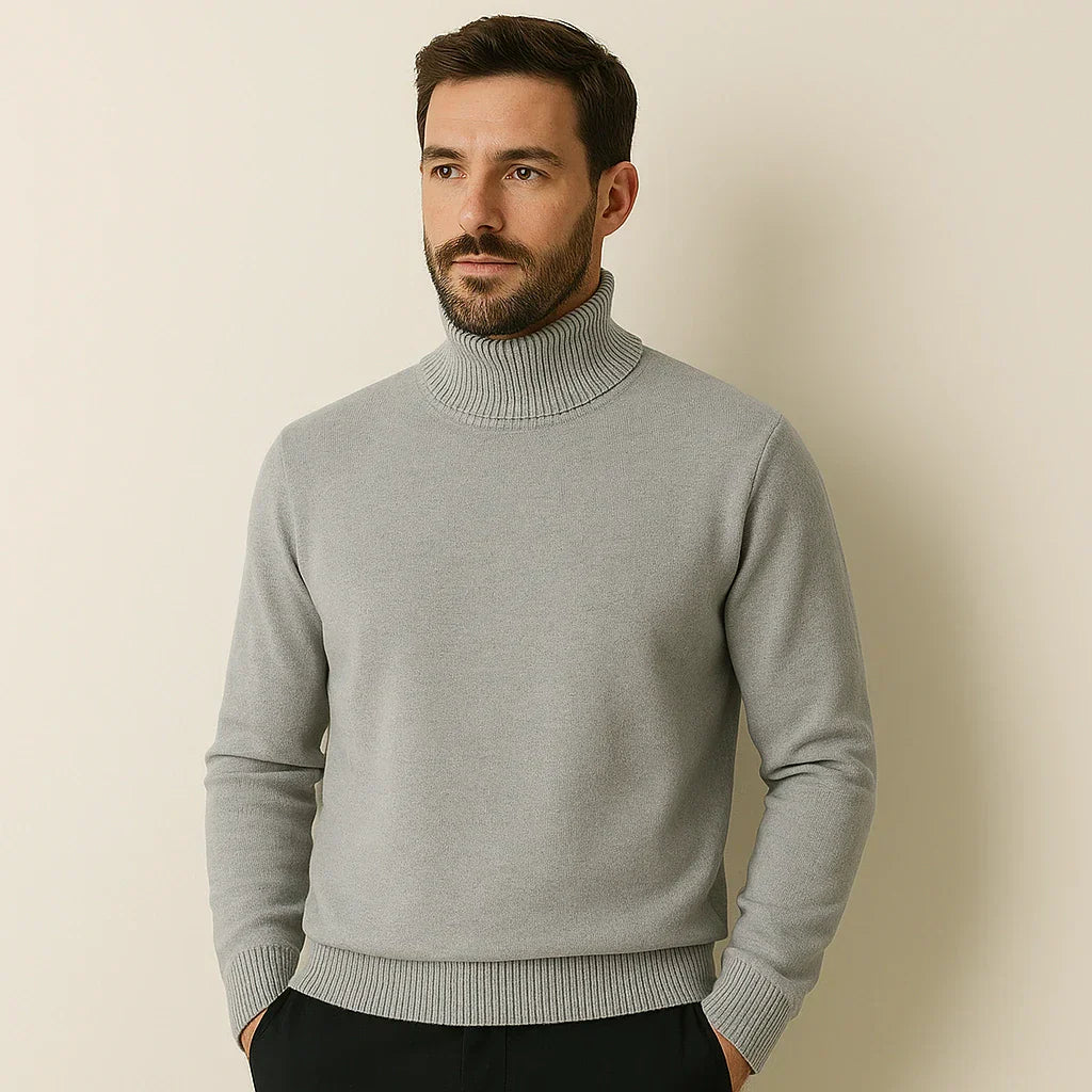 Sweter golf męski elegancki – turtleneck sweter męski