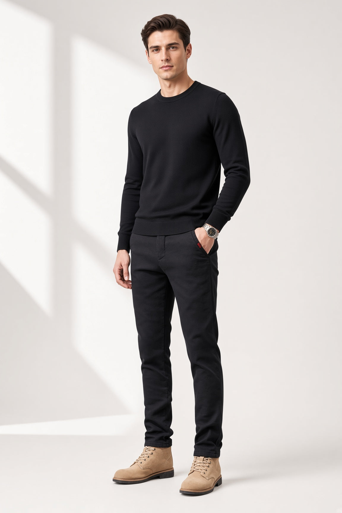 Męskie spodnie slim fit