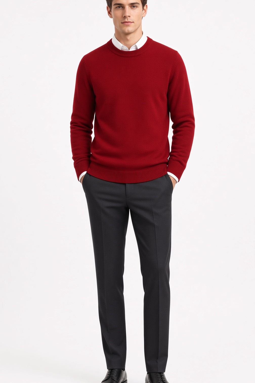 Sweter męski klasyczny golf elegancki