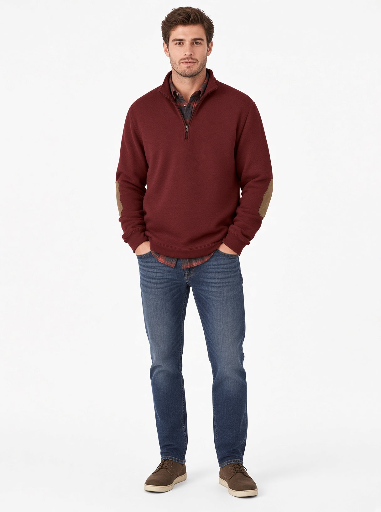 Sweter męski polarowy casualowy na co dzień