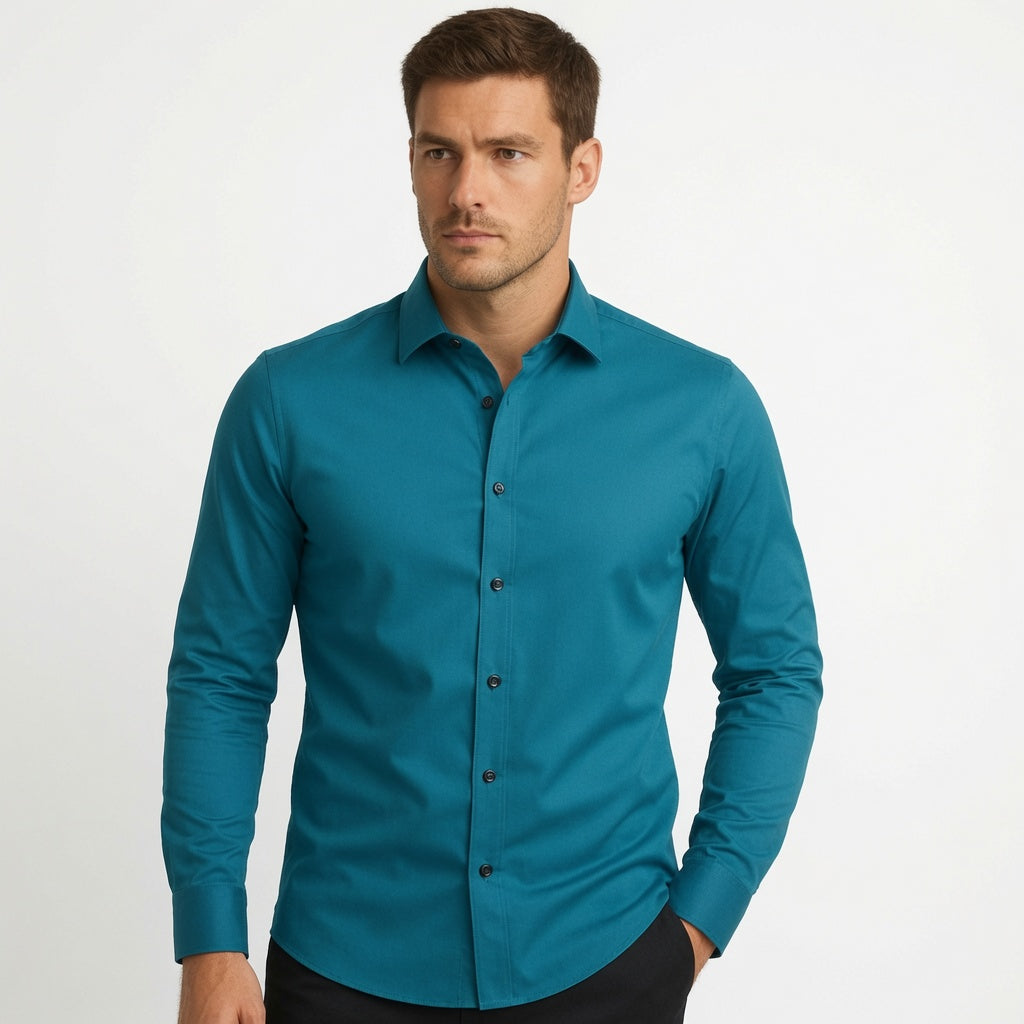 Męska koszula slim fit z elastycznego materiału