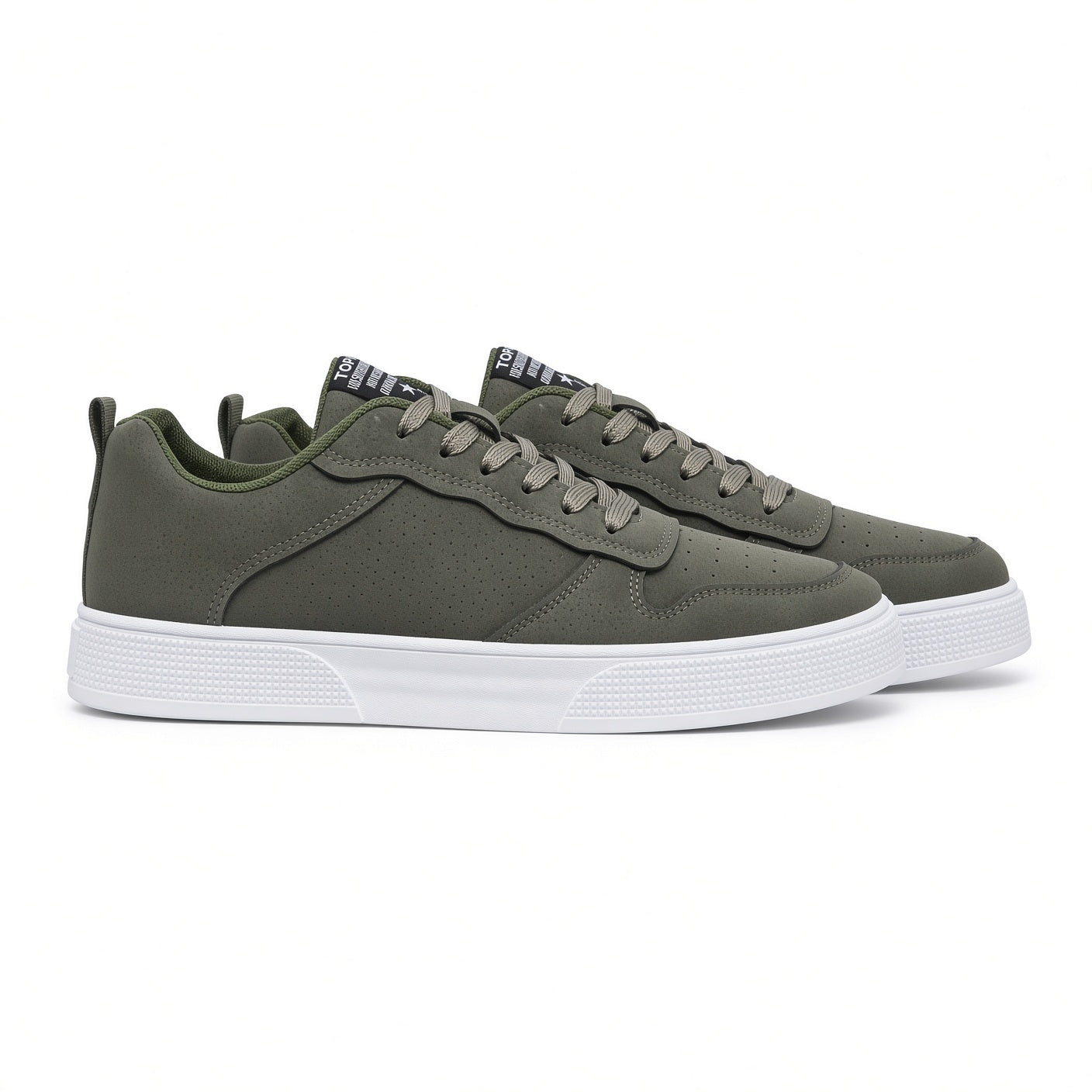 Sneakersy męskie casual na grubej białej podeszwie